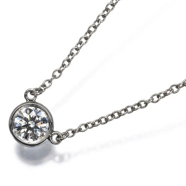 TIFFANY&CO. NECKLACE DIAMOND 950 PLATINUM: Tiffany&Co. Necklace Diamond 950 Platinum Brand: Tiffany & Co. Type/Style: Necklace Material: 950 / Platinum, Main Stone Natural Color: Silver Size: Necklace length: 41cm Pendant size: Diameter 5.4mm