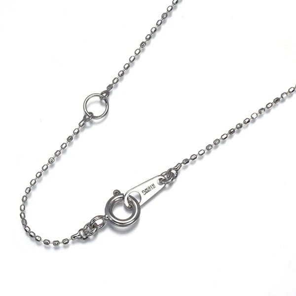 CUT BALL NECKLACE 18K 750 WHITE GOLD: Cut Ball Necklace 18K 750 White Gold Brand: Unbranded Type/Style: Necklace Material: 18K / 750 / White Gold, Color: White Gold Size: Necklace length: 36 / 40cm Necklace width: 0.8mm Clasp width: