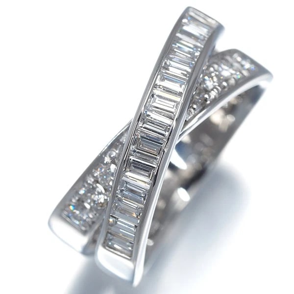 DIAMOND RING 900 PLATINUM - 2
