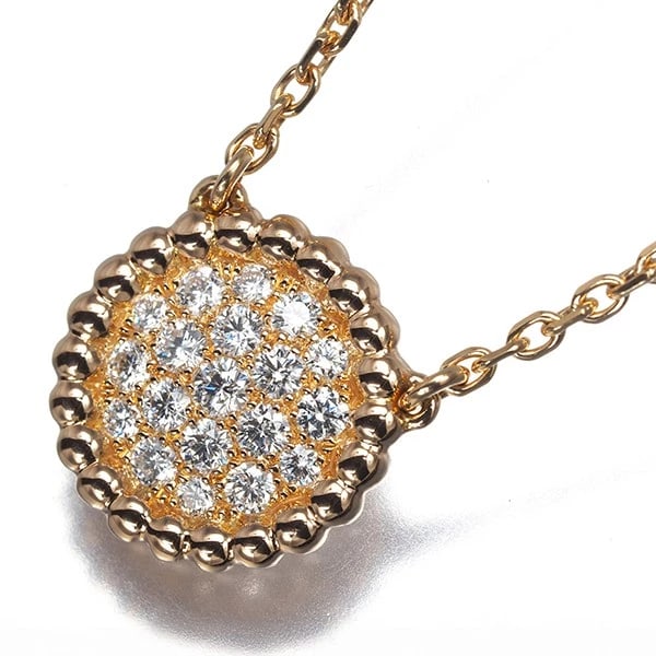 VAN CLEEF & ARPELS NECKLACE DIAMOND 18K 750 ROSE GOLD: Van Cleef & Arpels Necklace Diamond 18K 750 Rose Gold Brand: Van Cleef & Arpels Type/Style: Necklace Material: 18K / 750 / Rose Gold, Main Stone Natural Color: Rose Gold Size: Necklace length: 37 /