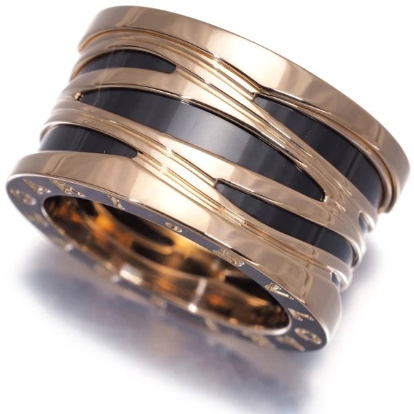 BVLGARI RING 18K 750 ROSE GOLD/CERAMIC