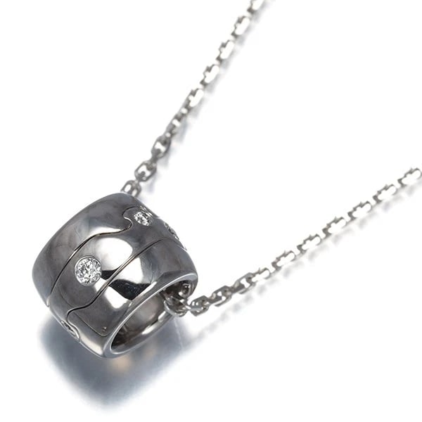 GEORG JENSEN NECKLACE DIAMOND 18K: Georg Jensen Necklace Diamond 18K Brand: Georg Jensen Type/Style: Necklace Material: 18K / 750 / White Gold, Main Stone Natural Color: White Gold Size: Necklace length: 42 / 45cm Pendant size: 9.4 x