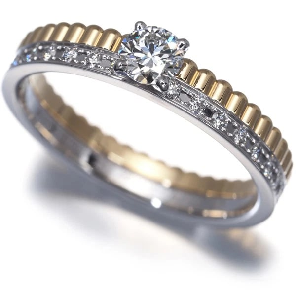 BOUCHERON RING DIAMOND 18K YG/WG