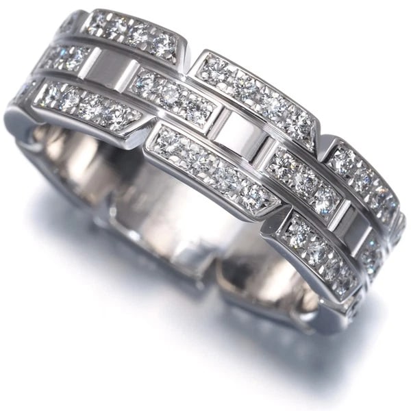 CARTIER RING DIAMOND 18K 750 WHITE GOLD: Cartier Ring Diamond 18K 750 White Gold Brand: Cartier Type/Style: Ring Material: 18K / 750 / White Gold, Main Stone Natural Color: White Gold Size: US 5.25 - 5.5 Accessories: None Accessories