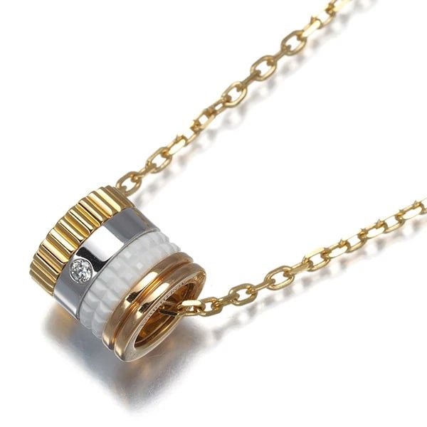 BOUCHERON NECKLACE DIAMOND 18K YG/WG/RG/CERAMIC (1 of 2)