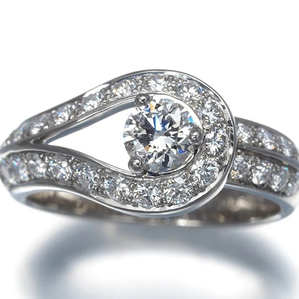 VAN CLEEF & ARPELS RING DIAMOND PT 950 - 3