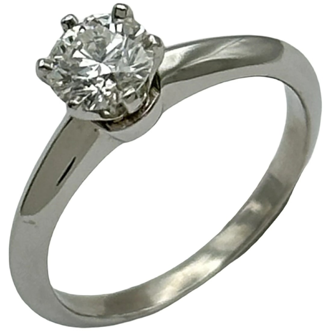 TIFFANY & CO. SOLITAIRE RING PLATINUM PT950 DIAMOND JEWELRY (1 of 4)
