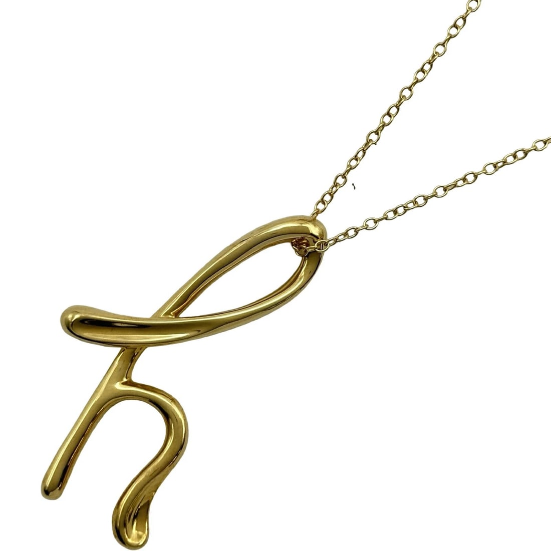 TIFFANY & CO. INITIAL H NECKLACE GOLD 750 JEWELRY