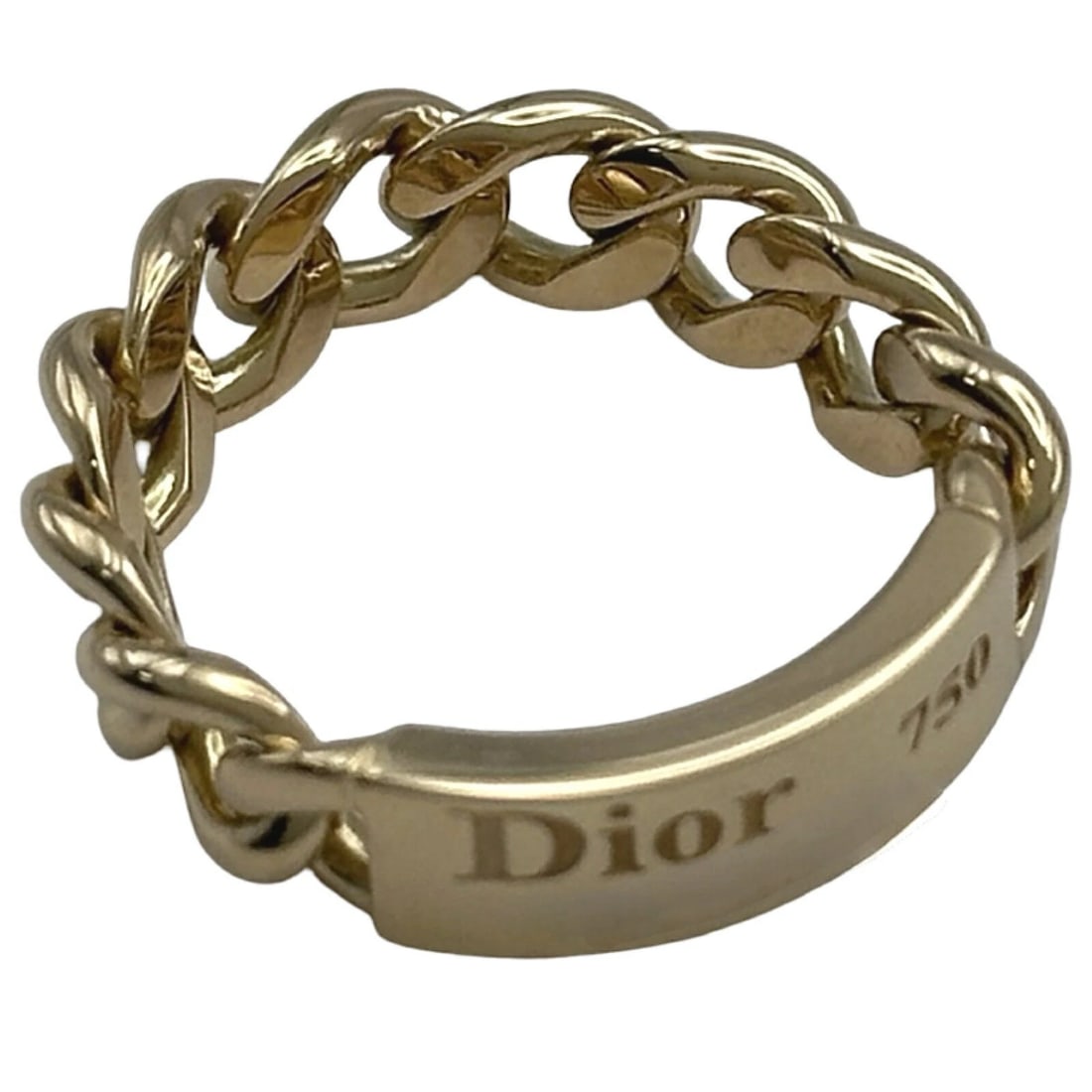 CHRISTIAN DIOR LOGO RING GOLD 18K JEWELRY (1 of 5)