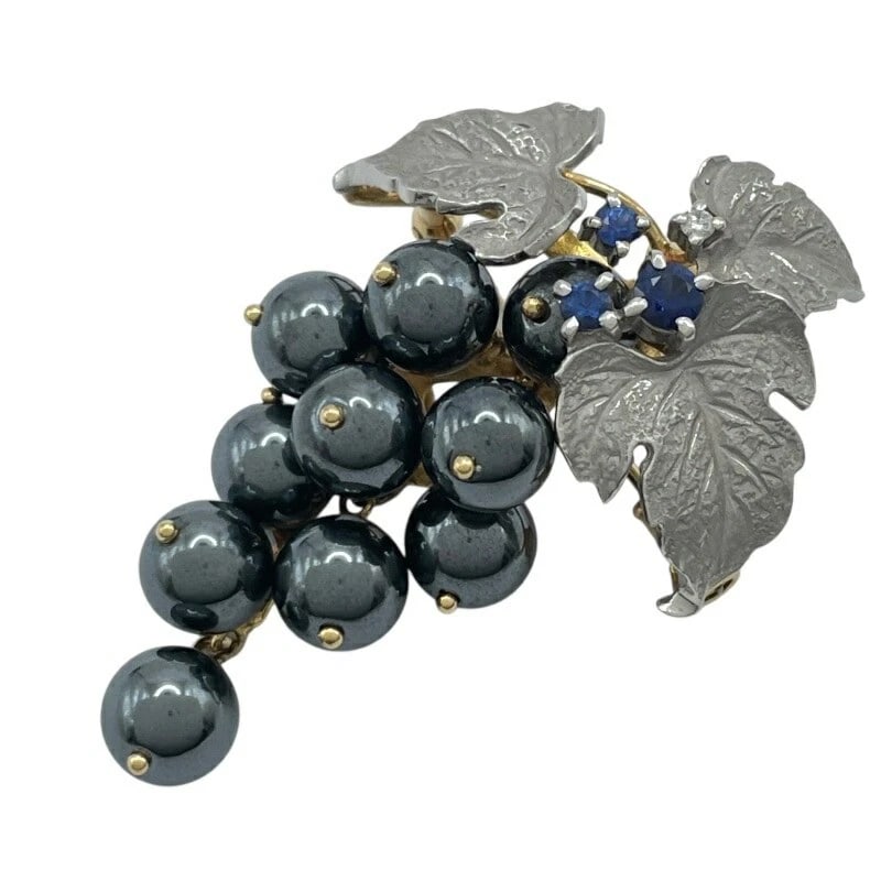 NOBUKO ISHIKAWA BROOCH PLATINUM X GOLD PT900/18K JEWELRY