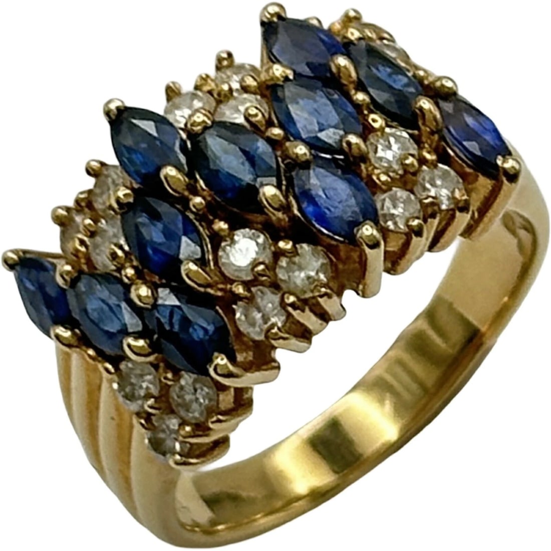 SAPPHIRE RING GOLD 18K SAPPHIRE JEWELRY (1 of 4)