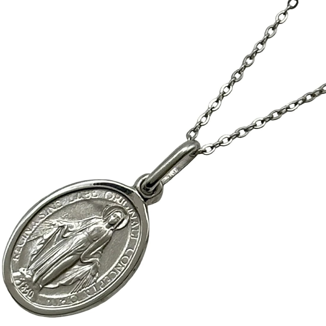 NECKLACE WHITE GOLD 750 JEWELRY: Necklace White Gold 750 Jewelry Brand: Unbranded Type/Style: Necklace Material: 18K WG, Color: WG Size: Size Height: approx. 17.5mm Width: approx. 11.2mm Chain length: approx. 42cm Accessories: None