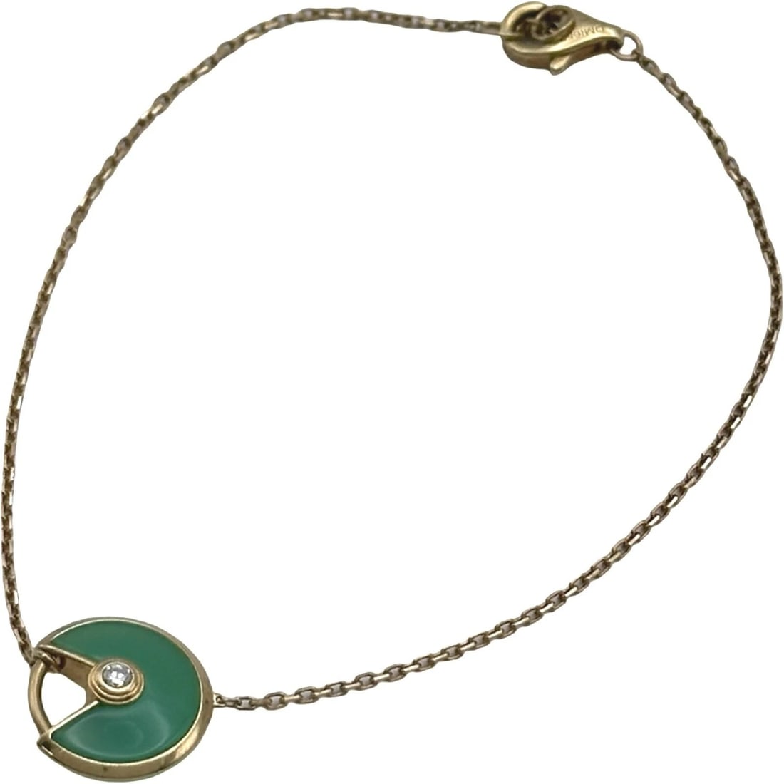 CARTIER AMULET BRACELET GOLD AU750 CHRYSOPRASE JEWELRY