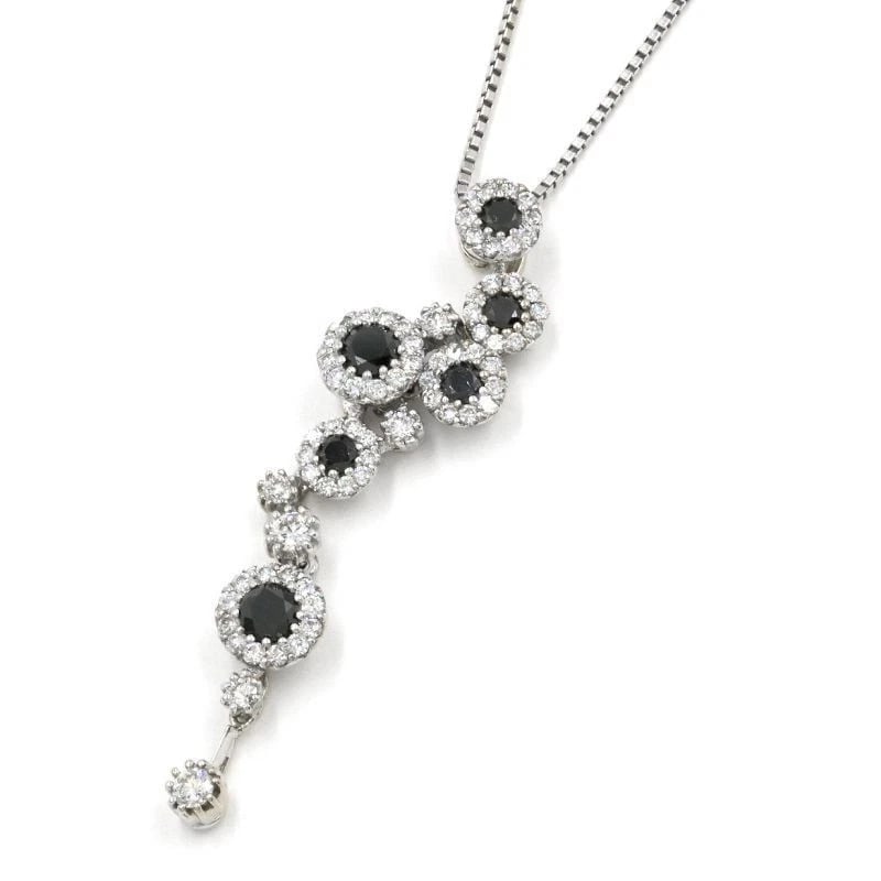 NATURAL DIAMOND NECKLACE 18K WG