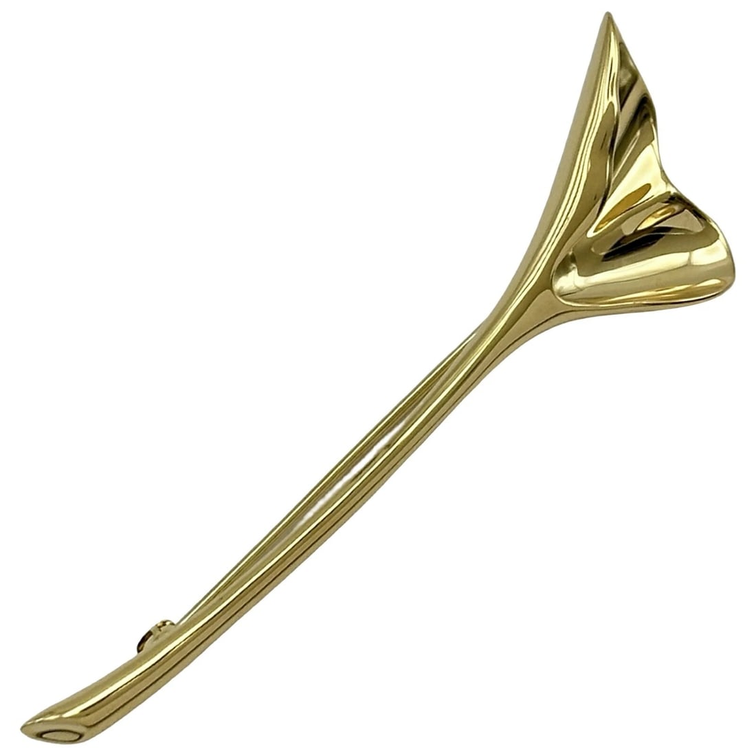 TIFFANY & CO. GINKGO BROOCH GOLD 750 JEWELRY