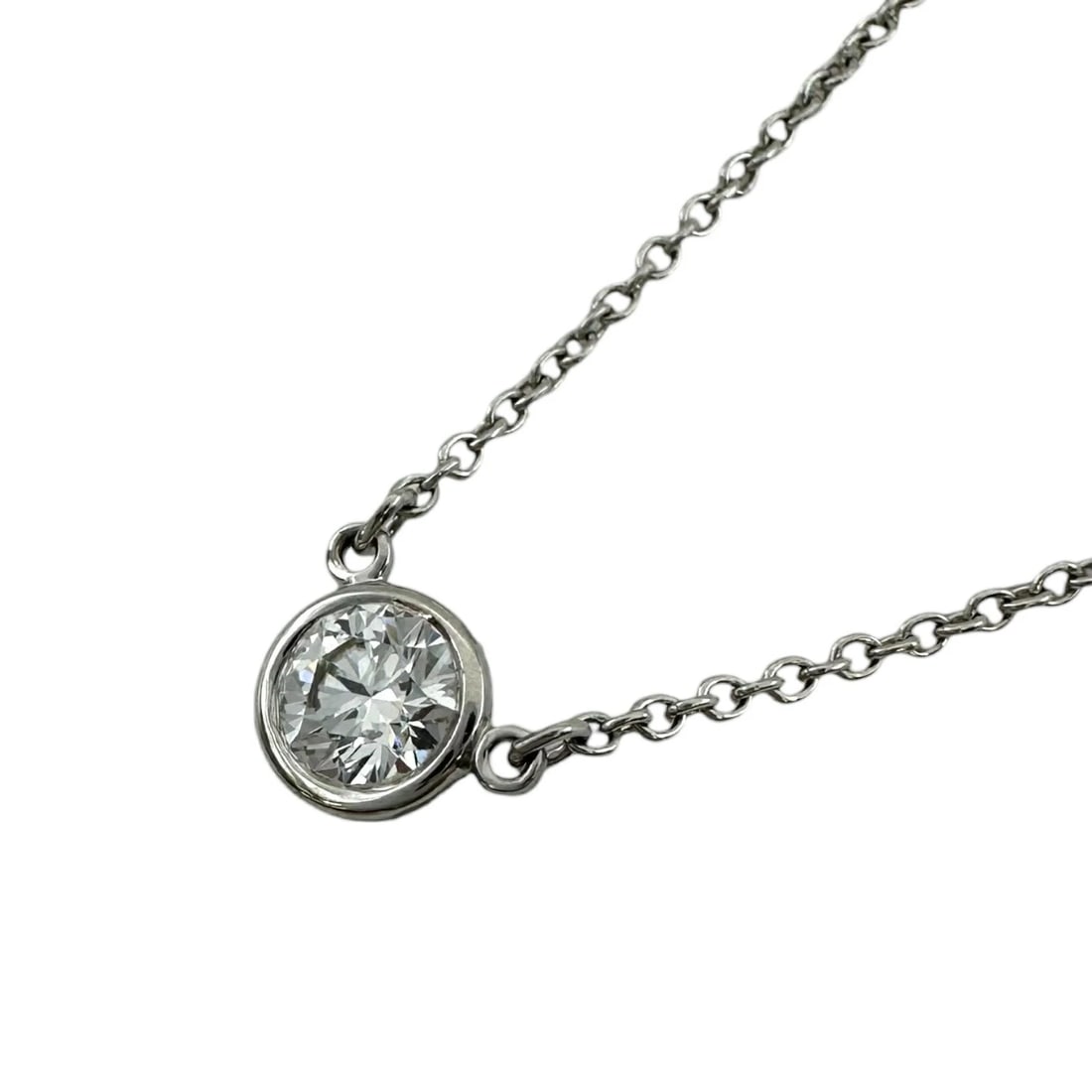 TIFFANY & CO. BY THE YARD NECKLACE PLATINUM PT950 DIAMOND JEWELRY: Tiffany & Co. By the Yard Necklace Platinum Pt950 Diamond Jewelry Brand: Tiffany & Co. Type/Style: Necklace Material: Pt950, Color: PT Size: Size Height: approx. 5.2mm Width: approx. 5.2mm Chain lengt
