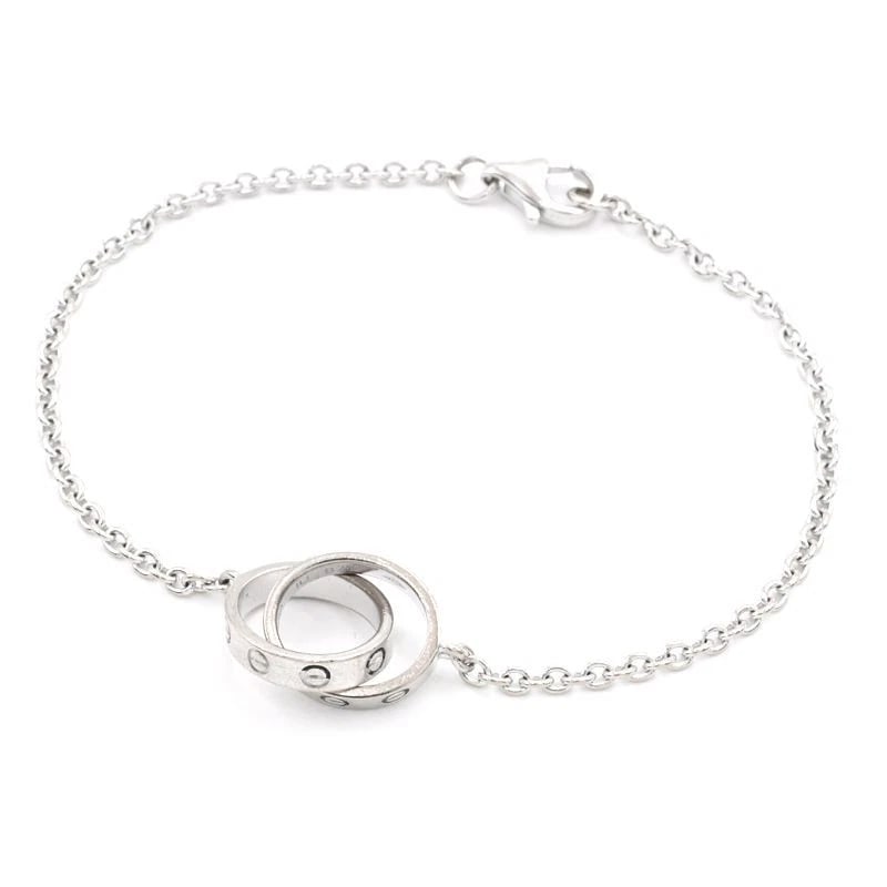 CARTIER BABY LOVE BRACELET CHAIN 18K WG LOVE BRACELET