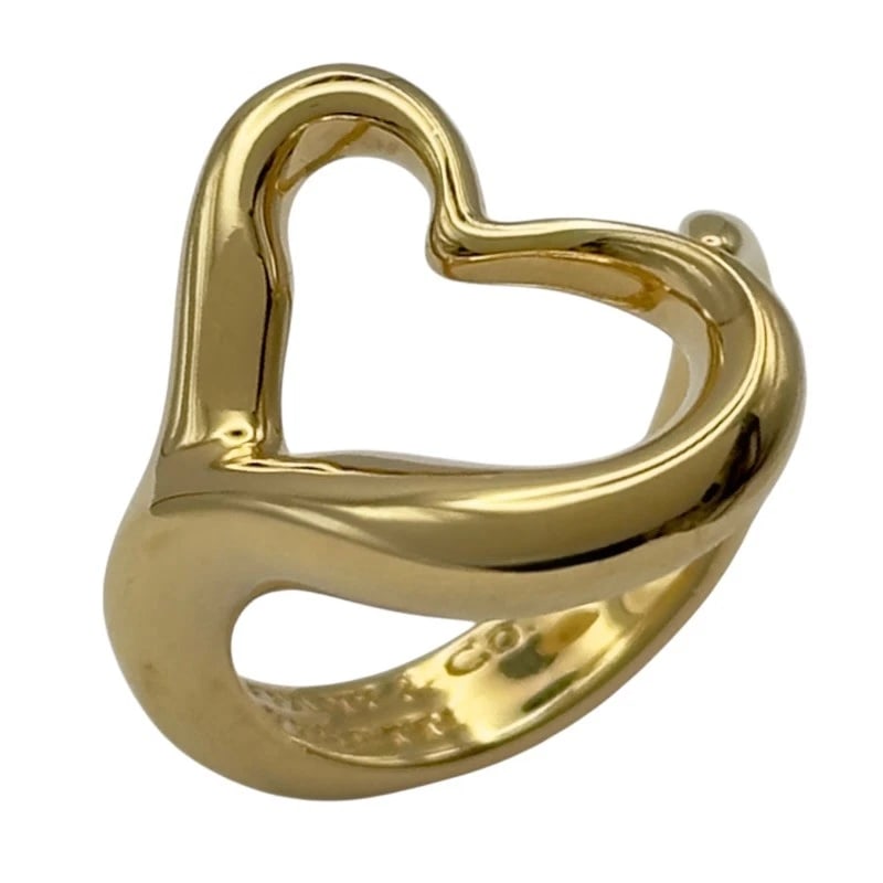 TIFFANY & CO. OPEN HEART RING GOLD 18K JEWELRY: Tiffany & Co. Open Heart Ring Gold 18K Jewelry Brand: Tiffany & Co. Type/Style: Ring Material: 18K YG, Color: YG Size: 6.5 US Accessories: None Accessories Notice: When purchasing pre-owne