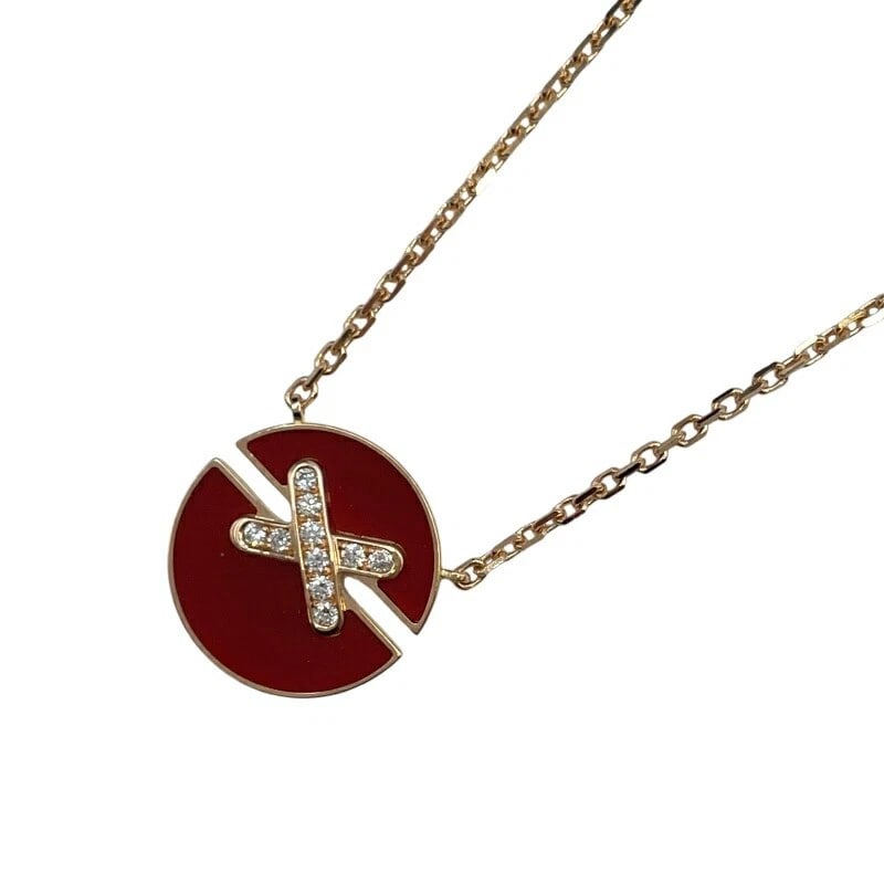 CHAUMET JUDULIAN HARMONY DIAMOND NECKLACE PINK GOLD AU750 JEWELRY