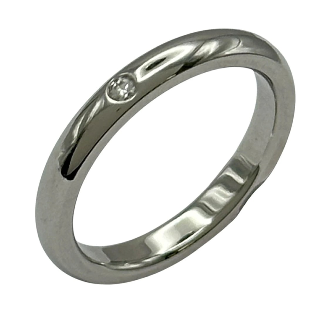 TIFFANY & CO. STACKING RING PLATINUM PT950 DIAMOND JEWELRY: Tiffany & Co. Stacking Ring Platinum Pt950 Diamond Jewelry Brand: Tiffany & Co. Type/Style: Ring Material: Pt950, Color: PT Size: 5.5 US Accessories: None Accessories Notice: When purchasi