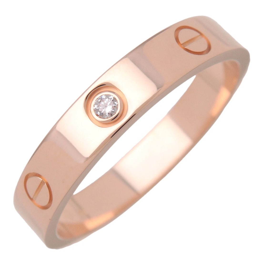 CARTIER MINI LOVE DIAMOND RING 18K PINK GOLD