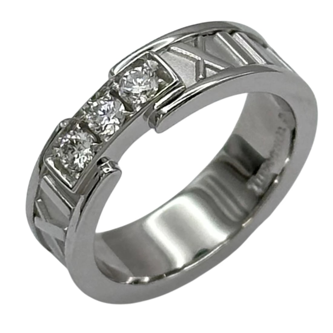 TIFFANY & CO. ATLAS DIAMOND RING WHITE GOLD 18K JEWELRY
