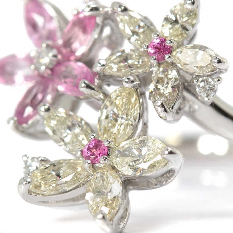 PINK SAPPHIRE DIAMOND RING - 3