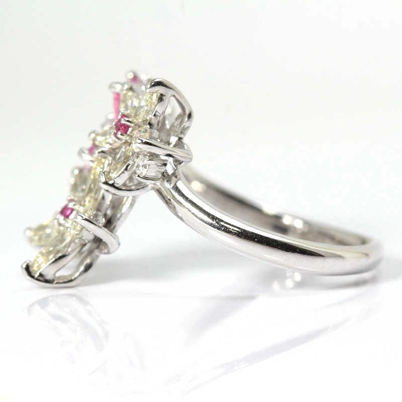 PINK SAPPHIRE DIAMOND RING - 4