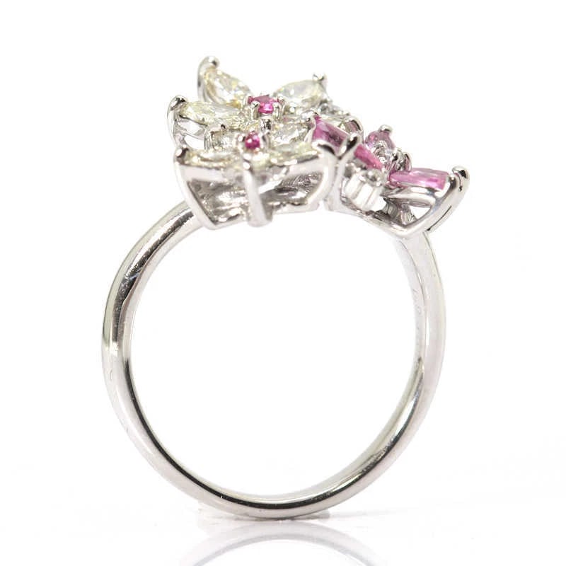 PINK SAPPHIRE DIAMOND RING - 5