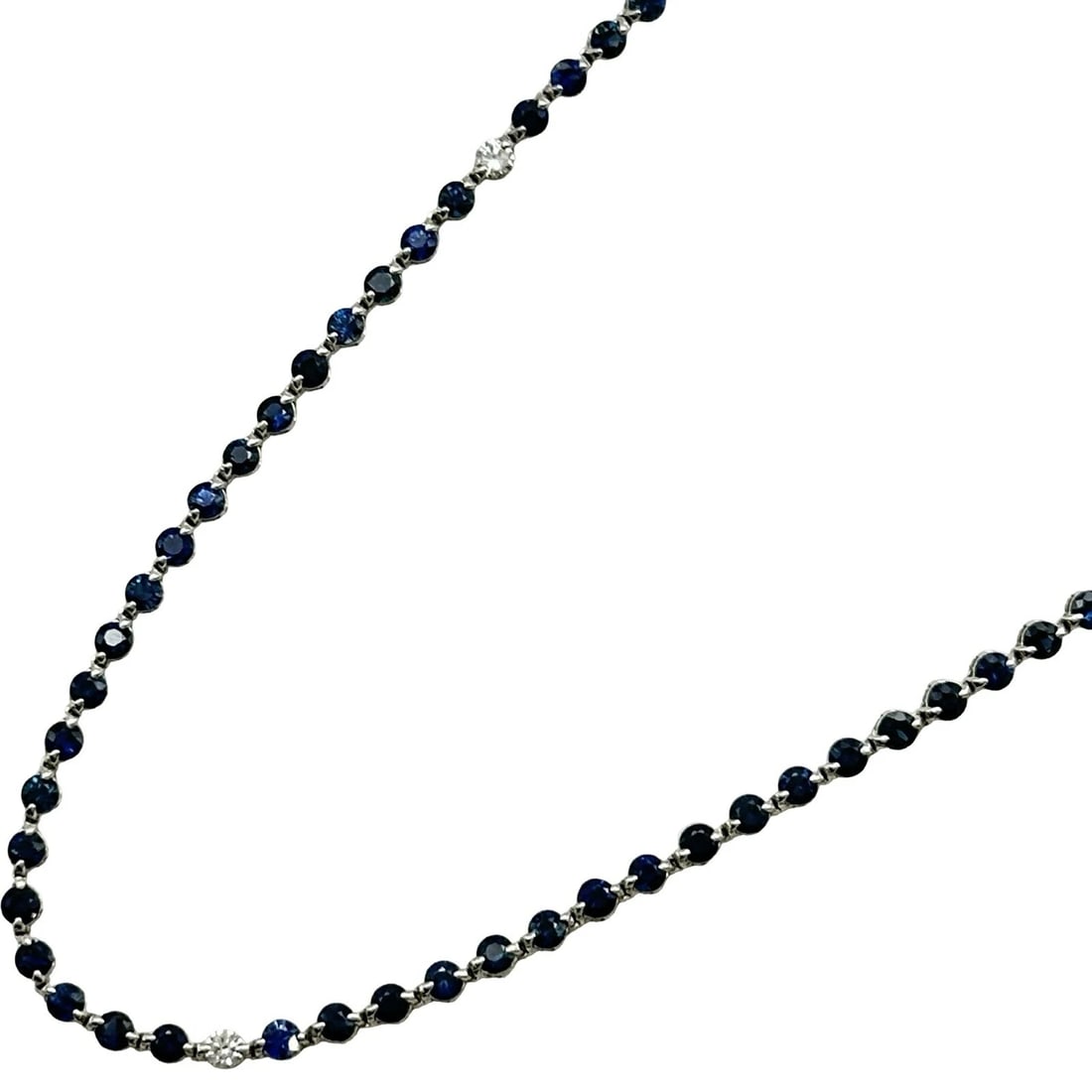 SAPPHIRE NECKLACE WHITE GOLD JEWELRY (1 of 3)