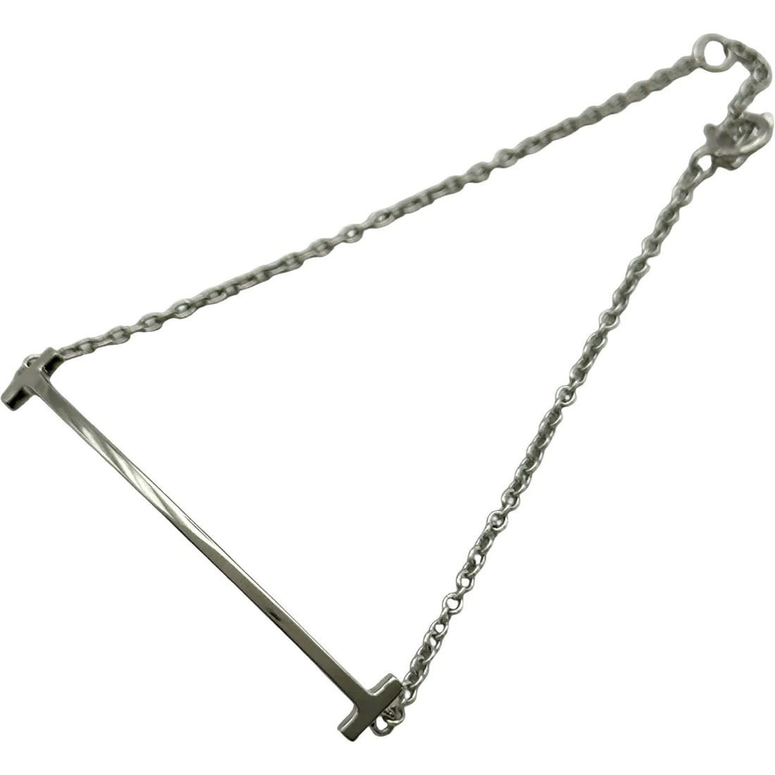 TIFFANY & CO. T SMILE BRACELET SMALL WHITE GOLD 18K JEWELRY: Tiffany & Co. T Smile Bracelet Small White Gold 18K Jewelry Brand: Tiffany & Co. Type/Style: Bracelet Material: 18K WG, Color: WG Size: Size Height: approx. 5.3mm Width: approx. 38.7mm Arm circumferen