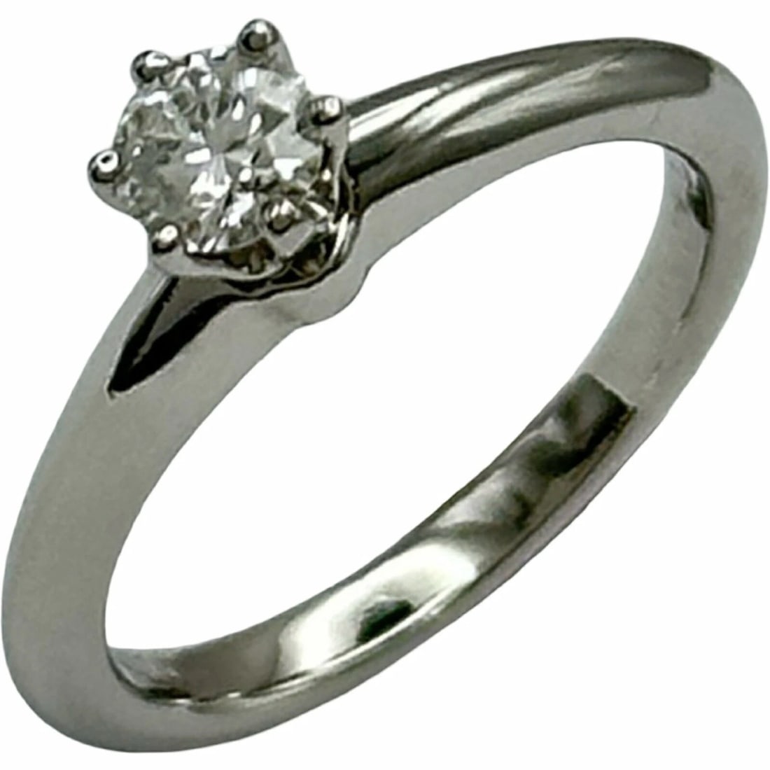 TIFFANY & CO. SOLITAIRE RING PLATINUM PT950 DIAMOND JEWELRY (1 of 5)