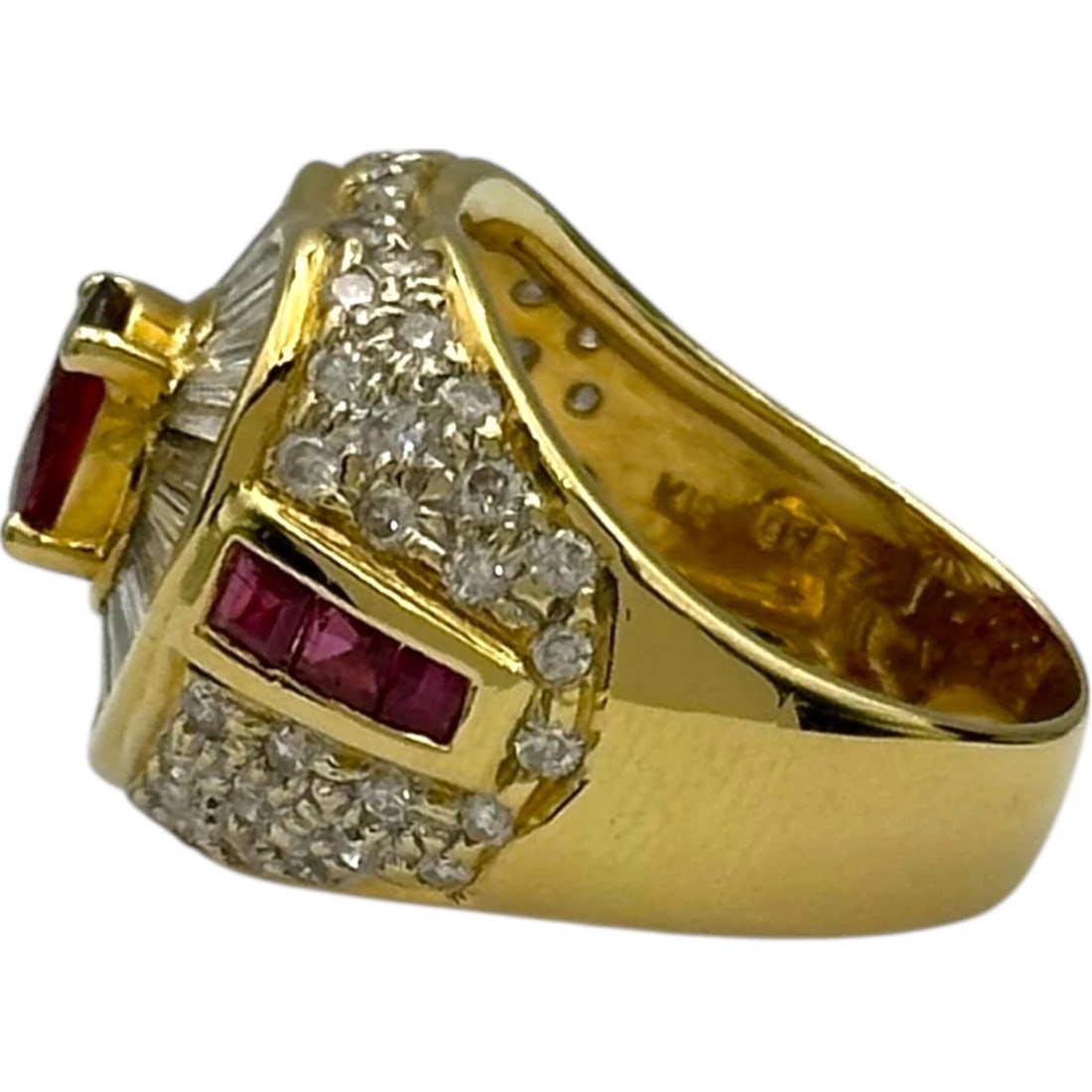 RUBY RING GOLD 18K RUBY ??JEWELRY - 4