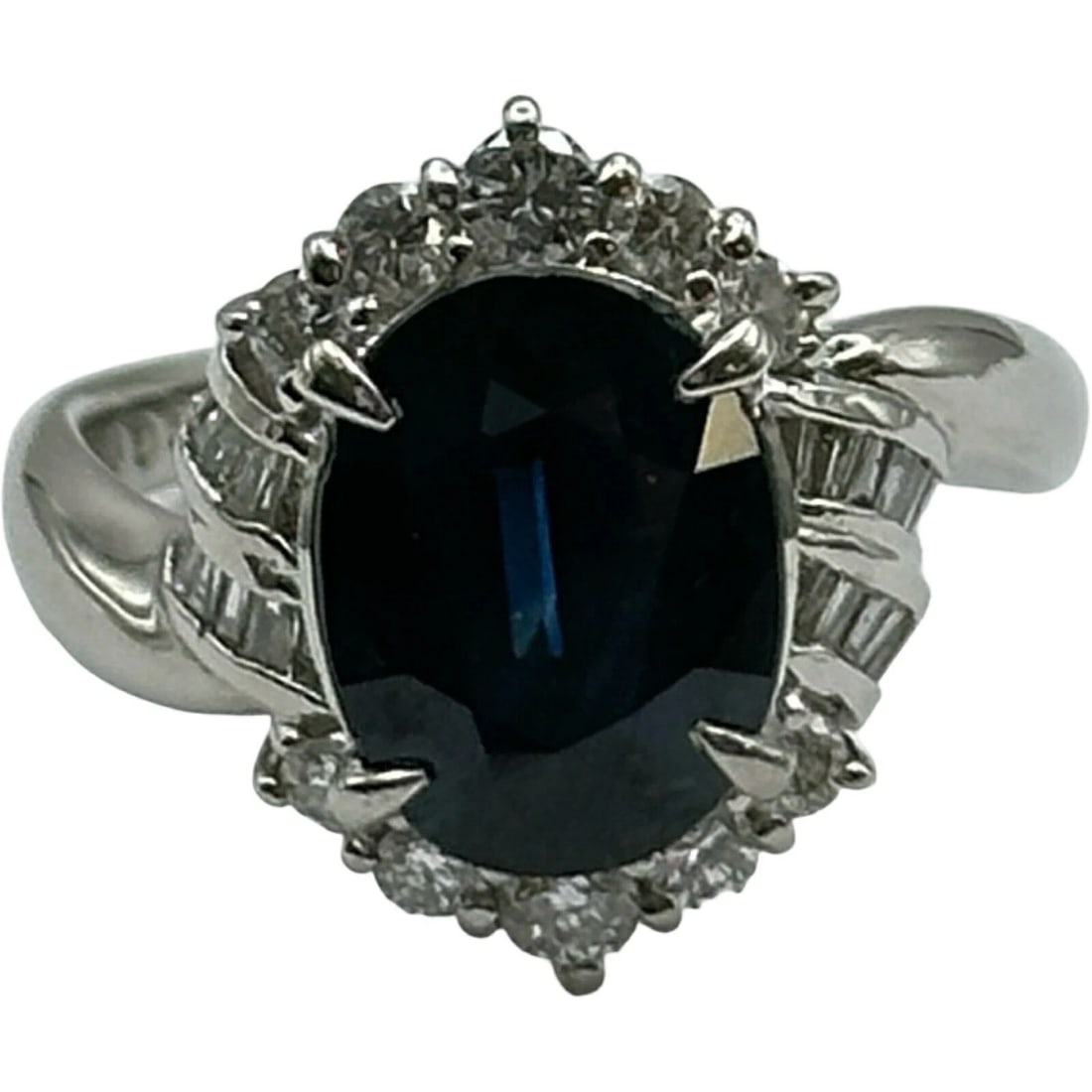 SAPPHIRE NON-HEATING RING PLATINUM JEWELRY (1 of 3)