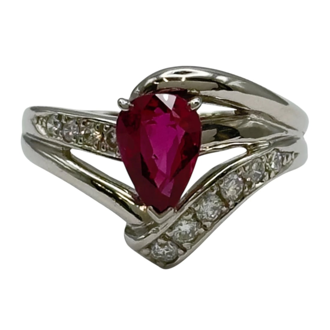 RUBY RING PLATINUM PT900 JEWELRY - 2