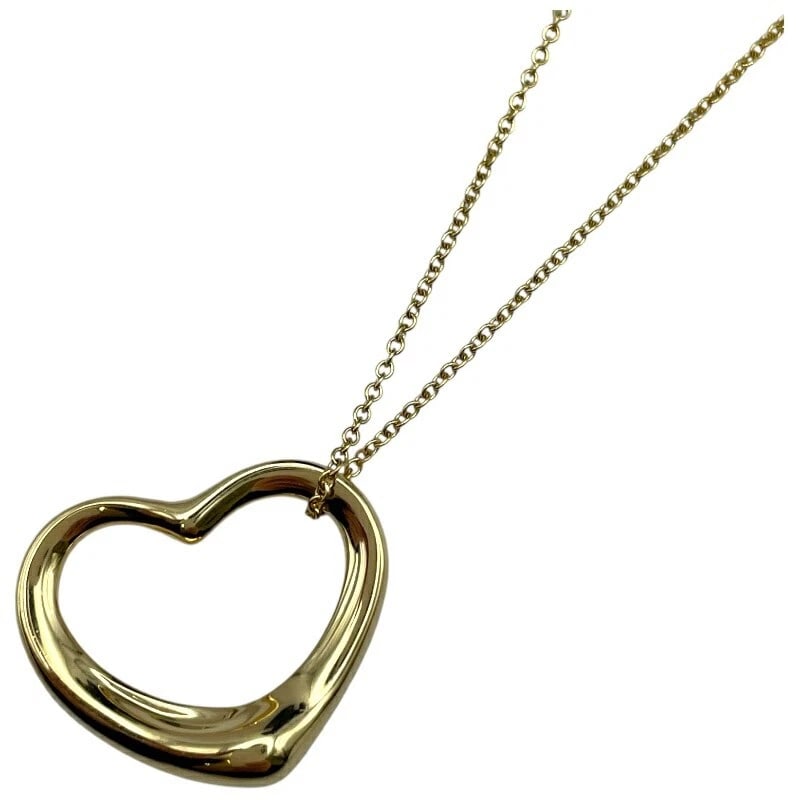 TIFFANY & CO. OPEN HEART NECKLACE GOLD 750 JEWELRY