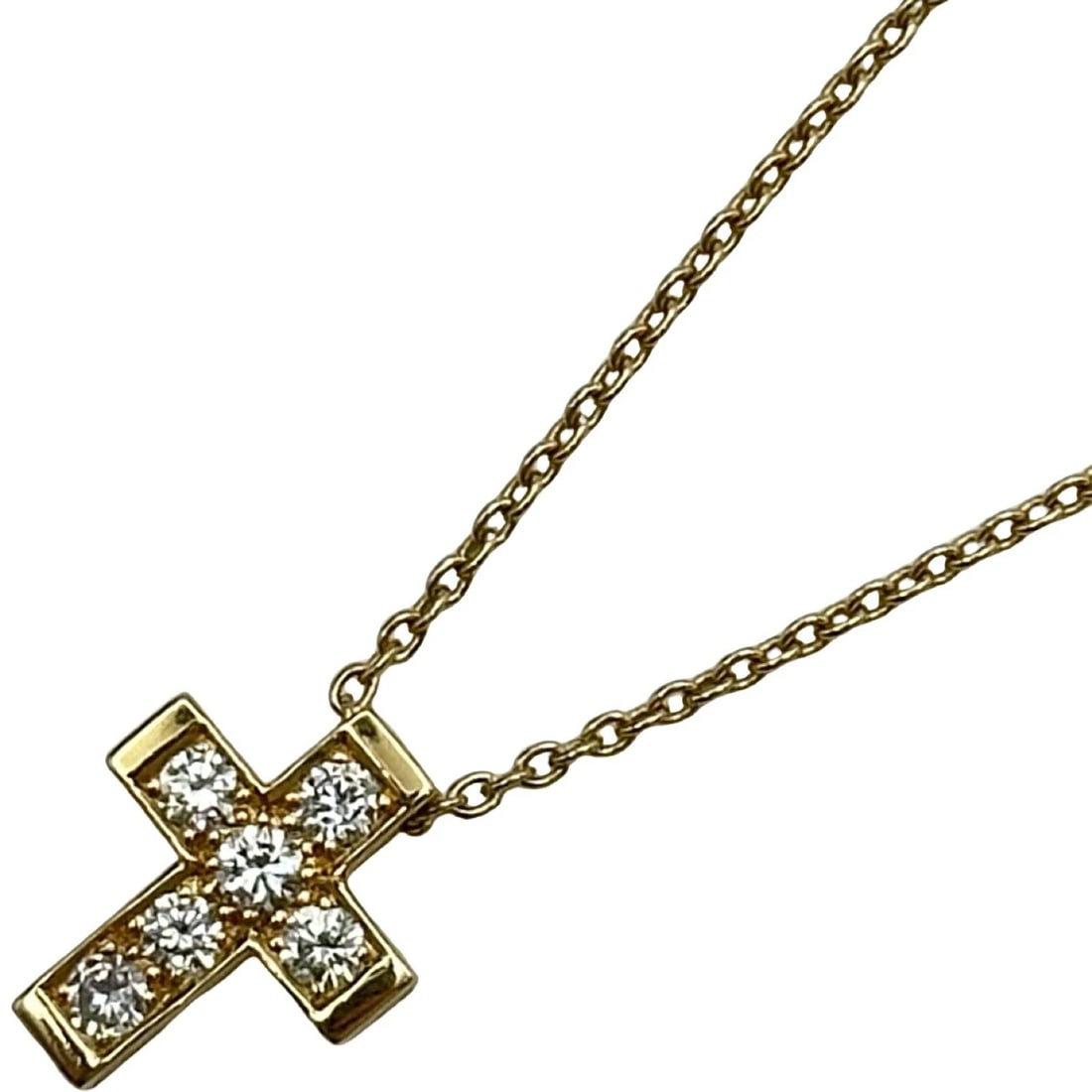 TIFFANY & CO. CROSS MINIATURE NECKLACE GOLD