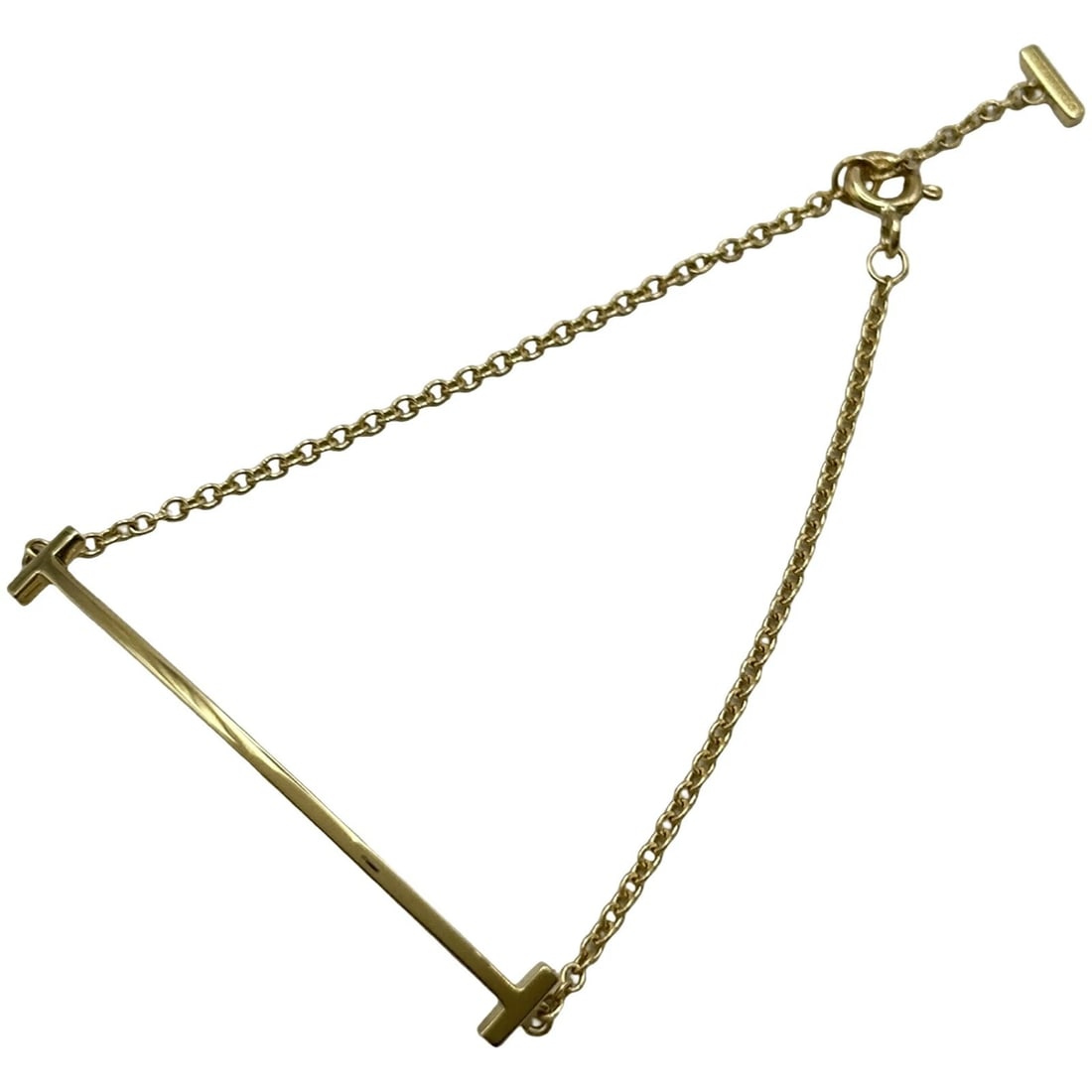 TIFFANY & CO. T SMILE SMALL BRACELET GOLD 18K JEWELRY: Tiffany & Co. T Smile Small Bracelet Gold 18K Jewelry Brand: Tiffany & Co. Type/Style: Bracelet Material: 18K YG, Color: YG Size: Size Total length: approx. 18cm Arm circumference: approx. 16cm