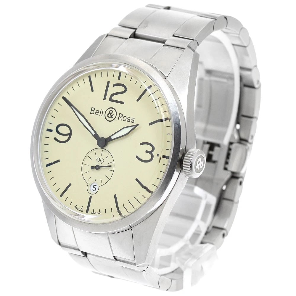 BELL?ROSS SMALL SECONDS BEIGE DIAL AUTOMATIC WATCH - 2