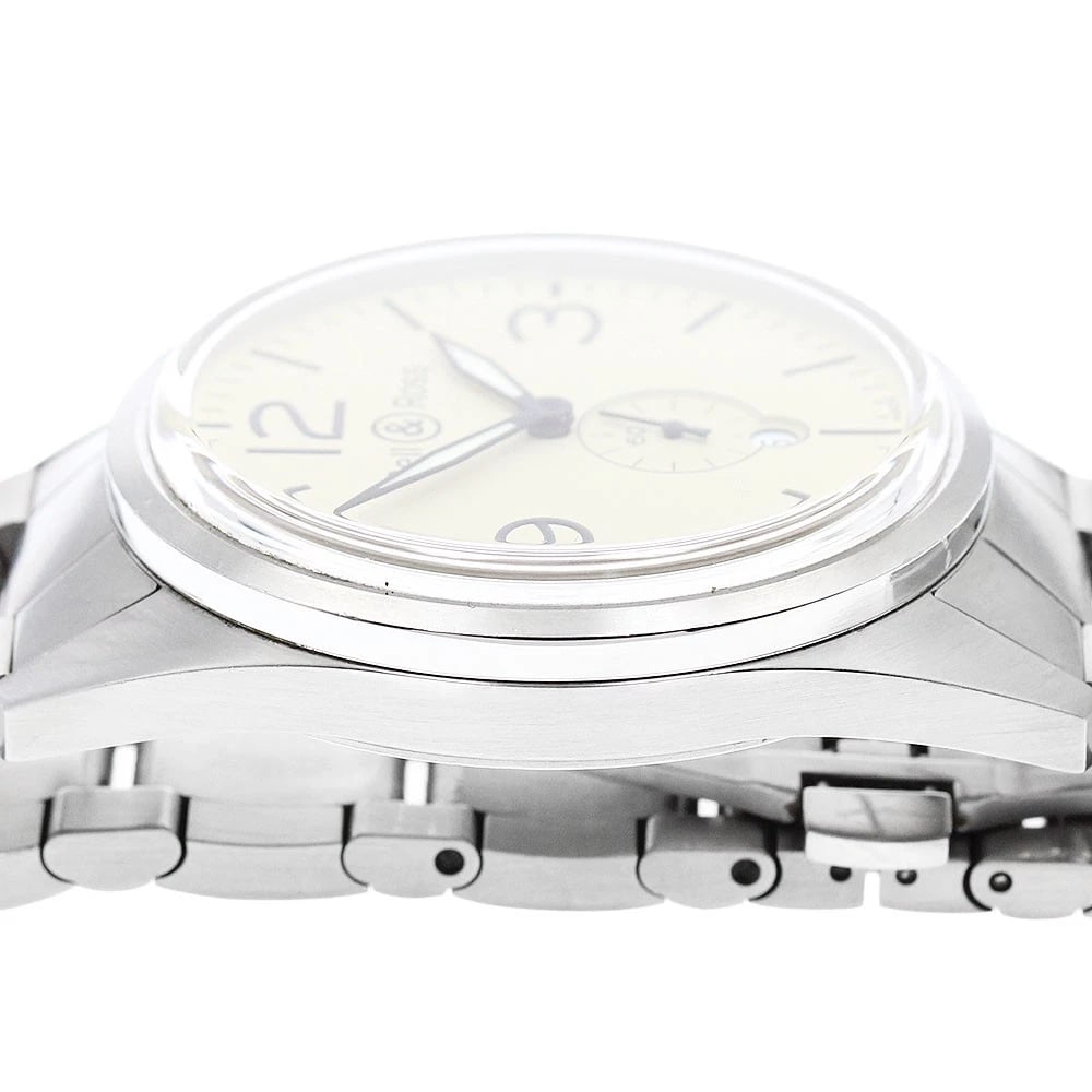 BELL?ROSS SMALL SECONDS BEIGE DIAL AUTOMATIC WATCH - 4