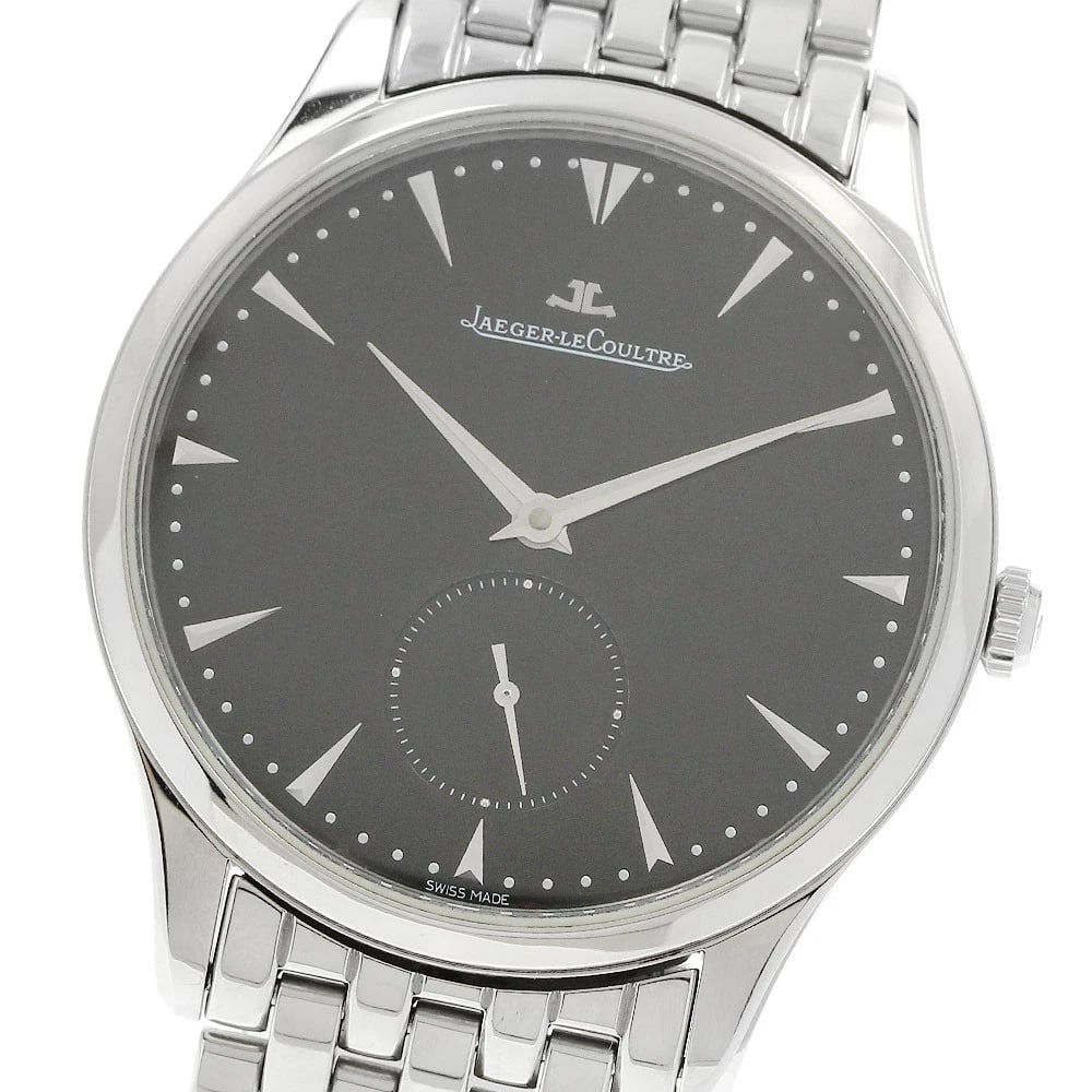 JAEGER-LECOULTRE MASTER GRAND ULTRA SLIM WATCH: JAEGER-LECOULTRE Master Grand Ultra Slim Watch Brand: JAEGER-LECOULTRE Type/Style: Wristwatch Material: Band Material Stainless Steel, Case Material Stainless Steel Color: Dial Color black Size: Case