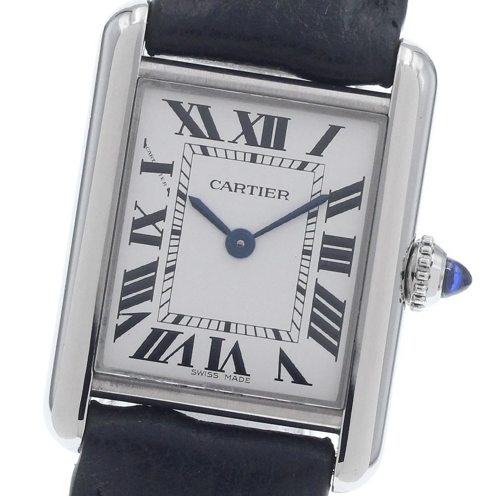 CARTIER TANK MUST SM SILVER DIAL QUARTZ WATCH (1 of 4)