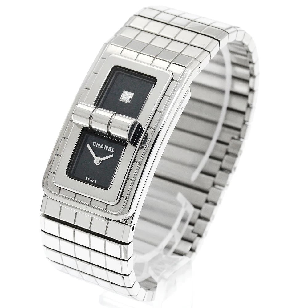 CHANEL CODE COCO DIAMOND BLACK DIAL QUARTZ WATCH - 2