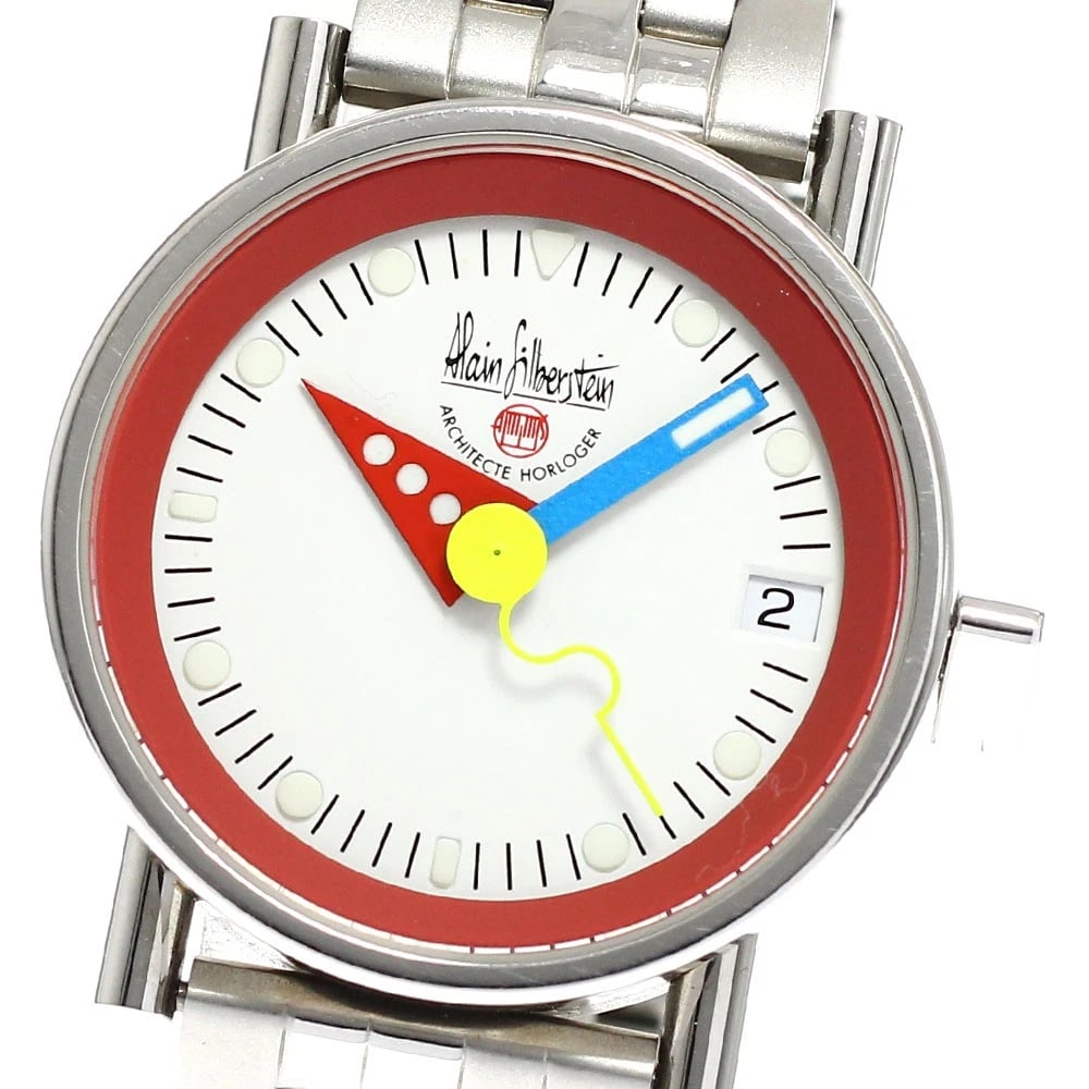 ALAIN SILBERSTEIN KLUB SMALL WHITE DIAL AUTOMATIC WATCH (1 of 4)