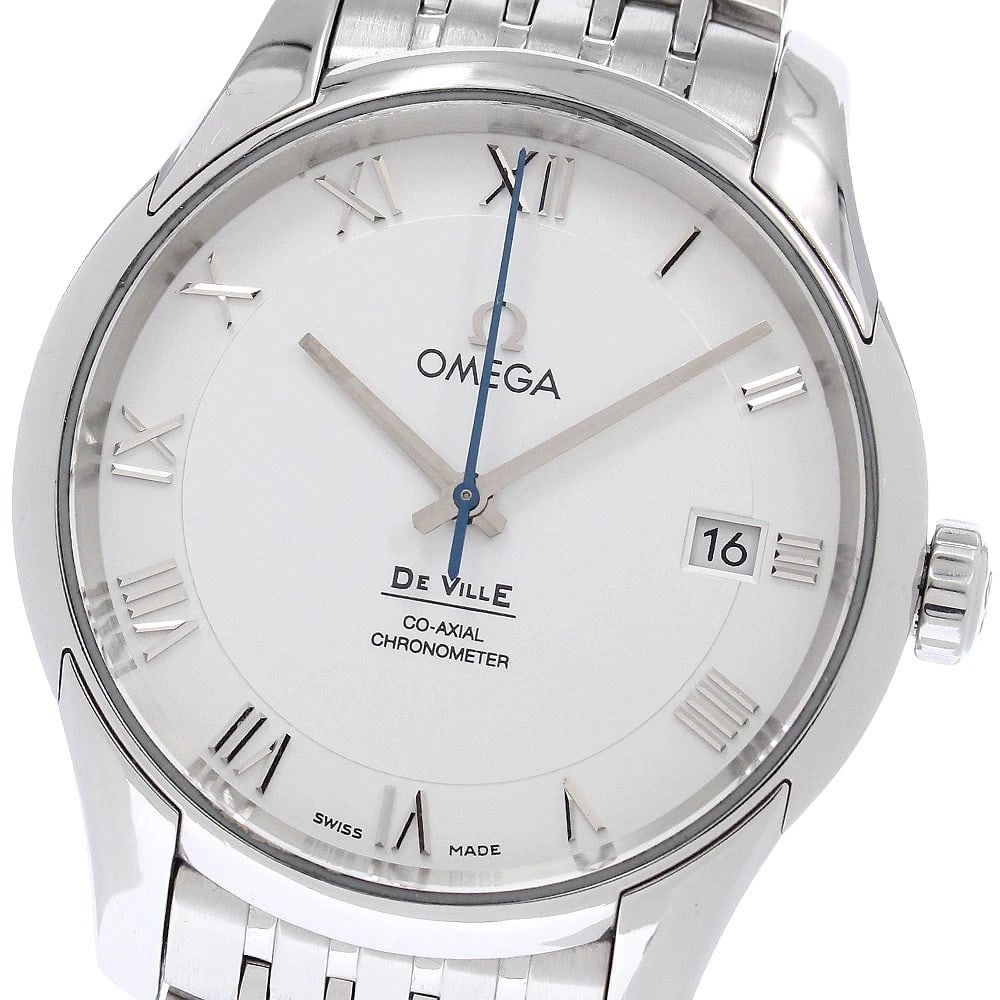 OMEGA DE VILLE COAXIAL CHRONOMETER AUTOMATIC WATCH: OMEGA De Ville Coaxial chronometer Automatic Watch Brand: OMEGA Type/Style: Wristwatch Material: Band Material Stainless Steel, Case Material Stainless Steel Color: Dial Color Silver Size: Case Size A