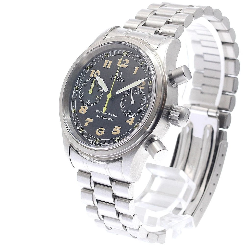 OMEGA DYNAMIC CHRONOGRAPH BLACK DIAL AUTOMATIC WATCH - 2