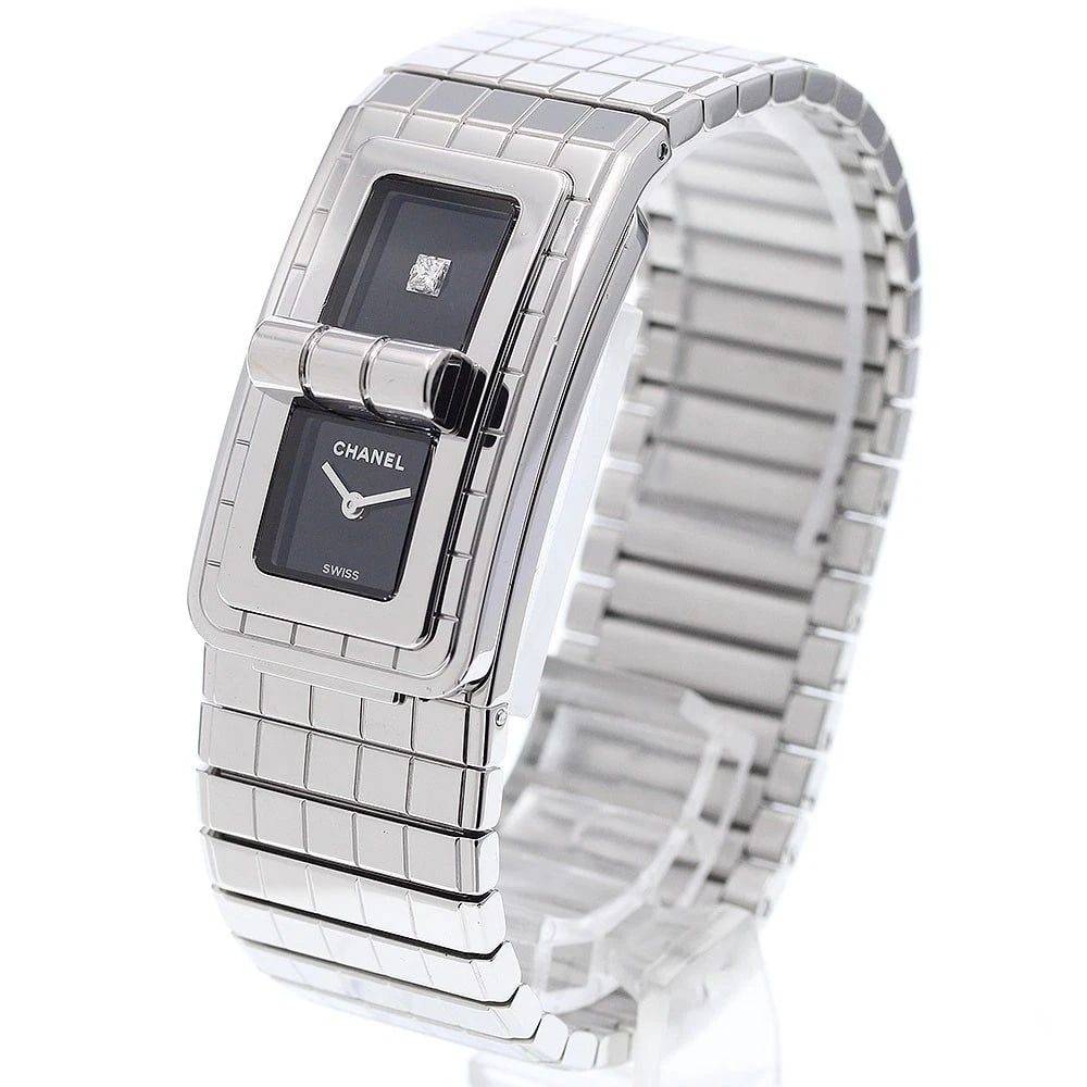 CHANEL CODE COCO DIAMOND BLACK DIAL QUARTZ WATCH - 2