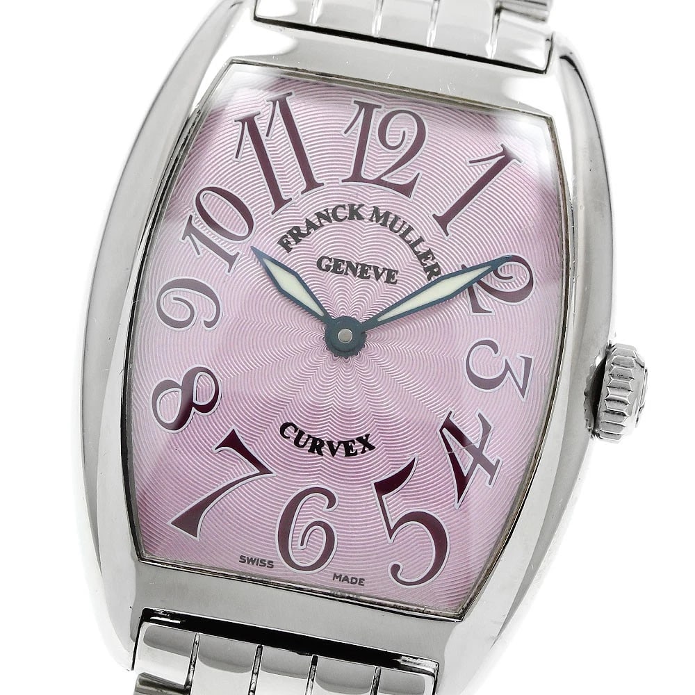 FRANCK MULLER TONNEAU CARVEX PINK DIAL QUARTZ WATCH: FRANCK MULLER Tonneau carvex pink Dial Quartz Watch Brand: FRANCK MULLER Type/Style: Wristwatch Material: Band Material Stainless Steel, Case Material Stainless Steel Color: Dial Color pink Size: