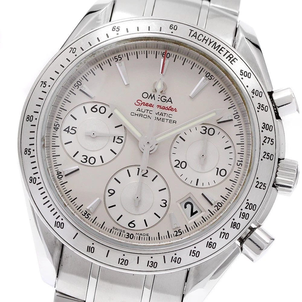 OMEGA SPEEDMASTER CHRONOGRAPH AUTOMATIC WATCH: OMEGA Speedmaster Chronograph Automatic Watch Brand: OMEGA Type/Style: Wristwatch Material: Band Material Stainless Steel, Case Material Stainless Steel Color: Dial Color Silver Size: About 40mm (1.6i