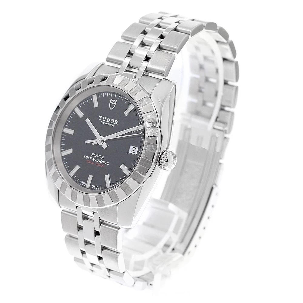 TUDOR CLASSIC DATE BLACK DIAL AUTOMATIC WATCH - 2
